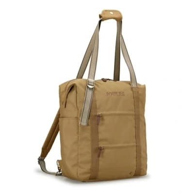 Image of Joules Travel Collection, Softside Backpack Tote with Carrier Straps, Fits Laptops, 24L Capacity, Tan