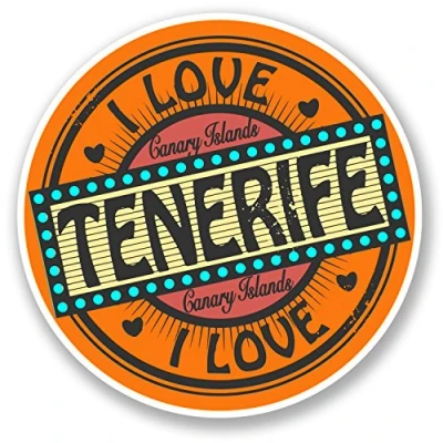 Image of 2 x Tenerife Canary Islands Vinyl Decal Sticker Bike Laptop Luggage Travel #5515 (10cm 10cm)