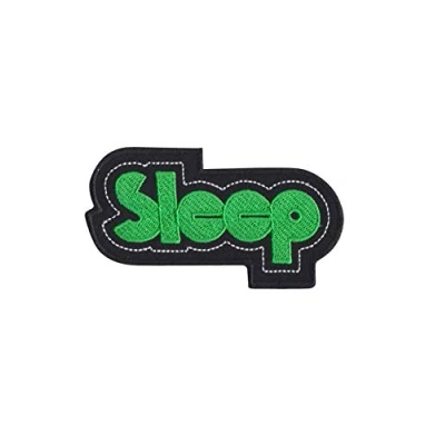 Image of Sleep Stoner Doom Band Green Patch Badge Embroidered Iron on Applique Souvenir Accessory