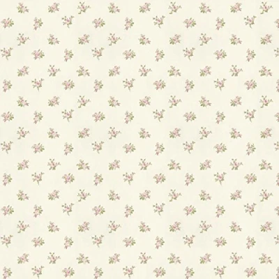 Image of MyTinyWorld Dolls House Miniature Pale Pink Rose Posie Wallpaper
