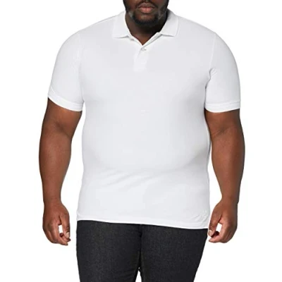 Image of JP 1880 Menswear Big &amp; Tall Plus Size L 8XL Classic Cotton Pique Polo Shirt White 702560 20