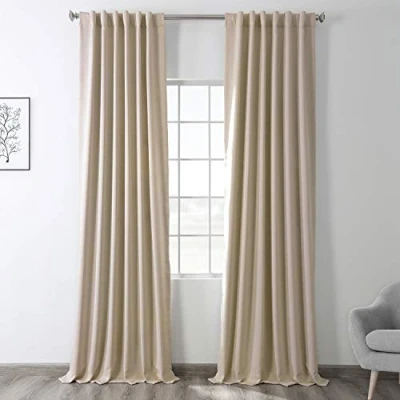 Image of HPD Half Price Drapes Room Darkening Curtains 84 Inches Long for Bedroom &amp; Living (1 Panel), 50 X 84, Eggnog