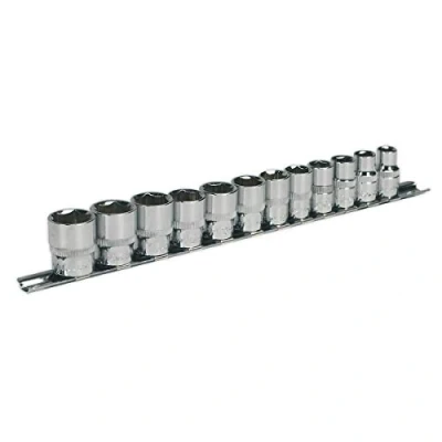 Image of Sealey Premier Socket Set 12pc 3/8&quot;Sq Drive WallDrive® Metric