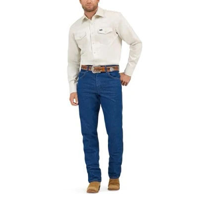 Image of Wrangler Men&#039;s Ms70719 button down shirts, Stone, XXL UK