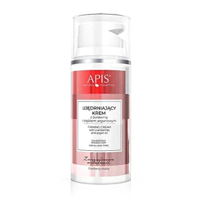 Image of Apis Cranberry Vitality Ujędrniający Krem z Żurawiną i Olejkiem Arganowym dla każdego Rodzaju Skóry 100ml