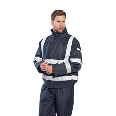 Image of Portwest Bizflame Rain FR Multi Protection Bomber Jacket Navy 4XL
