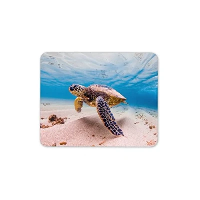Image of Destination Vinyl Ltd Swimming Turtle Mouse Mat Pad Tortoise Diving Scuba Sea Gift PC Computer #8503