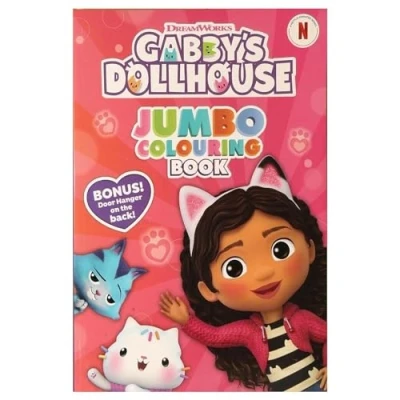 Image of Dreamworks Gabbys Doll House Jumbo Colouring and Activity Book for KidsFun Play BooksPerfect Travel, Birthday Christmas PresentsGifts KidsFor Ages 3+