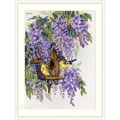 Image of Merejka Counted Cross Stitch Kit, Cotton, Multicoloured, 27x36 cm