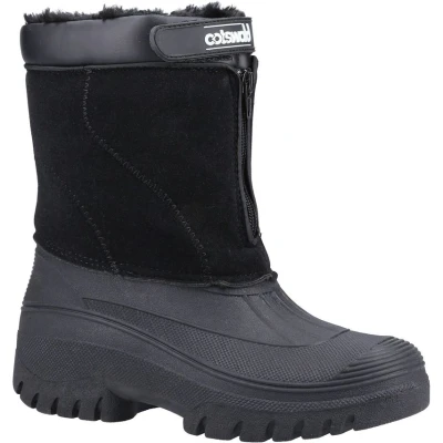 Image of Cotswold Childrens Unisex Venture WATERPROOF Winter Boot Junior Black Size UK 2 Infant