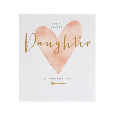Image of UK Greetings Daughter Birthday Card With Envelope Heart Design