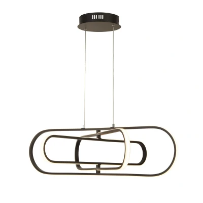Image of Clip LED Ceiling Pendant, Black Aluminium