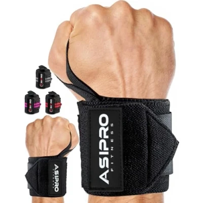Image of ASIPRO Wrist Bandages Gym 45 cm Professional Wraps for Calisthenics, Bodybuilding &amp; Strength Training Fitness Protection Sports Bandage Pair 2 Support