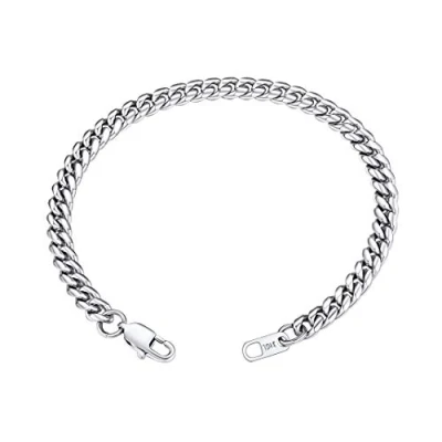Image of GOLDCHIC JEWELRY 6mm Miami Curb Chain Bracelet, 19CM 316L Stainless Steel Chunky Cuban Link For Men