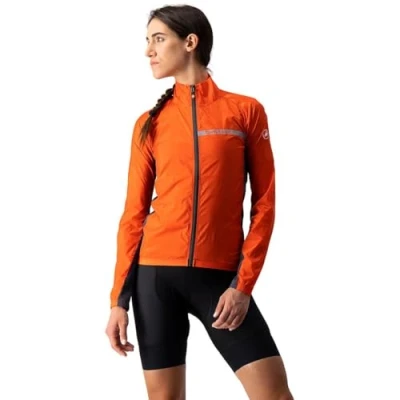 Image of Castelli 4521529 SQUADRA ST. W JKT Jacket Women&#039;s FIERY RED/DARK GRAY Size S