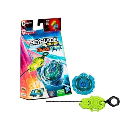 Image of Hasbro Beyblade Burst QuadStrike Hydra Poseidon P8 Starter Pack, Battle Spinning Top with Starter, Toy Set