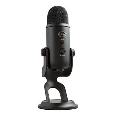 Image of Logitech Blue Yeti USB Microphone for PC, Mac, Gaming, Recording, Streaming, Podcasting, Studio and Computer Condenser Mic with VO!CE effects, 4 Pickup Patterns, Plug Play Black