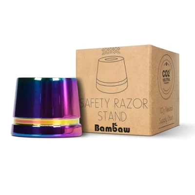 Image of Bambaw Rainbow Safety Razor Stand Does Not Fit All Razors Holder Shave Double Edge Shaving