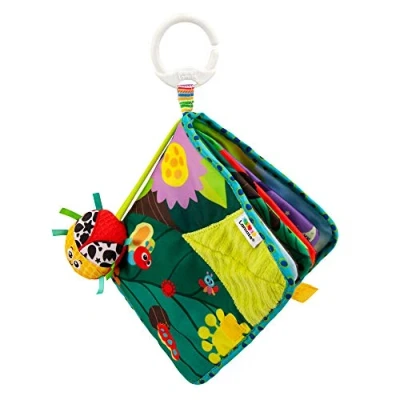 Image of LAMAZE Bitty Bug Book, Clip on Pram and Pushchair Newborn Baby Toy, Sensory Toy for Babies with Colours Sounds, Development Boys Girls Aged 0 Months +