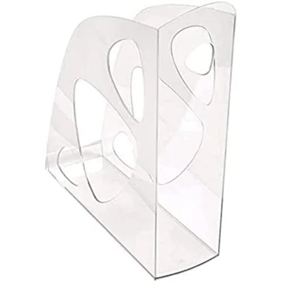 Image of Exacompta Ref 18123D Office Ecomag Magazine File 248 x 77 257mm in Size, Suitable for Storing A4 Documents, Finger Hole, Sturdy Construction Clear (Pack of 10)