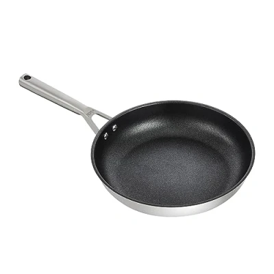 Image of Ninja ZEROSTICK Stainless Steel Cookware 28cm Frying Pan, Long Lasting, Non Stick,Induction Compatible Oven Safe to 260C, Cast Handle C60028UK