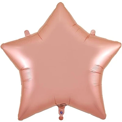 Image of Oaktree 36&quot; Rose Gold Star Packaged Balloon