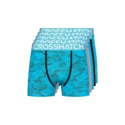 Image of Crosshatch Mens Boxers Shorts (5 Pack) SCOTER Multipack Underwear Gift Set Colour Trunk Boxers(S/Scoter GREEN)