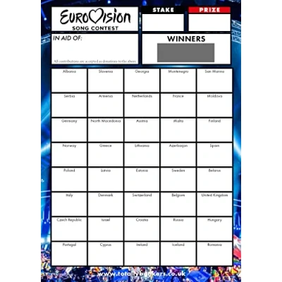 Image of Totally Bonkers Eurovision Fundraising Scratch Cards 40 Square A6 (148x105mm) 10 Pack TB0031 Blind Card
