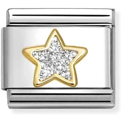 Image of Nomination Silver Sparkle Star Charm