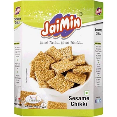 Image of Jaimin Sesame Chikki (seasame seeds brittle) 200g (pack of 2)