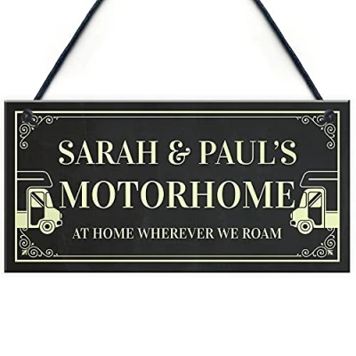 Image of RED OCEAN Personalised Motorhome Sign Accessories Door Friendship Gift
