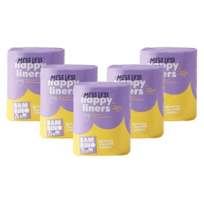 Image of Bambino Mio, Messless Nappy Liners, Biodegradable, 100 Pack of 5