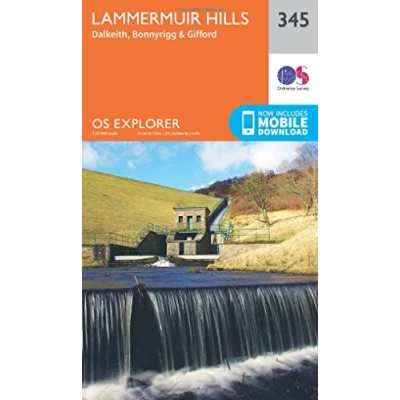 Image of Explorer 345 Lammermuir Hills Map With Digital Version