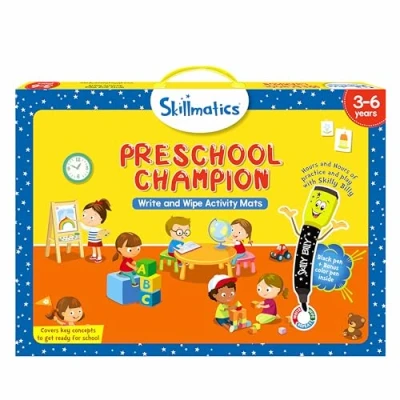 Image of Skillmatics Educational Game Preschool Champion, Kindergarten Learning Activity for Kids, Toddlers, Supplies School/Classroom, Gifts Girls &amp; Boys Ages 3, 4, 5, 6