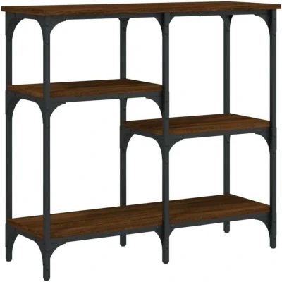 Image of vidaXL Console Table Brown Oak 80x29x75 cm Engineered Wood