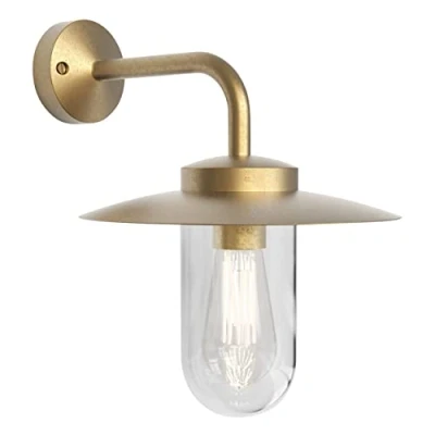 Image of Portree LED Outdoor Wall Light Coastal Solid Brass IP44, E27