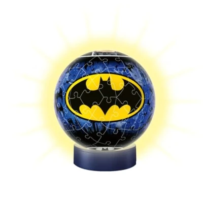 Image of Ravensburger Round 72 Pieces Illuminé Batman 11080 Night Light 3D Puzzle