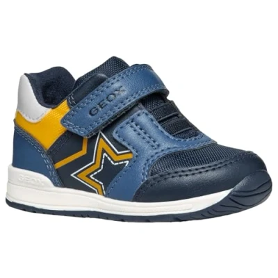 Image of Geox Baby Boys B Rishon Boy Sneaker, Blue E, 2 UK Child