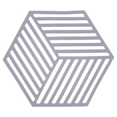 Image of Zone Denmark Hexagon Heat Resistant Silicone Trivet, Practical and Decorative Pot Coasters, Dishwasher Safe, 16 x 14 cm, Lavender