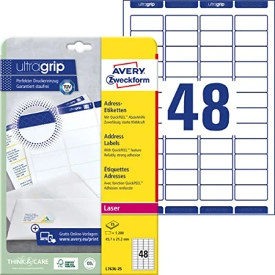 Image of Avery Zweckform Mini Labels 45.7 x 21.2 mm White