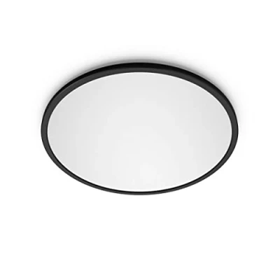 Image of PHILIPS LED Superslim SceneSwitch Dimmable Ceiling Light 2700K 15W [Warm White Black] for Indoor Home Lighting in Livingroom and Bedroom.