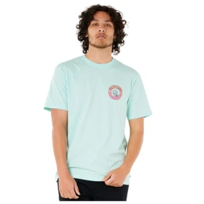 Image of Rip Curl Shred TIL TEE Unisex Print Tshirt, Size: XL, Light aqua