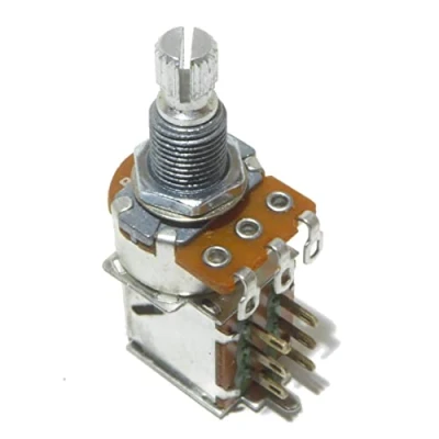 Image of Guitar potentiometer switched Push Pull B500K 16mm diameter 18mm shaft tone or volume