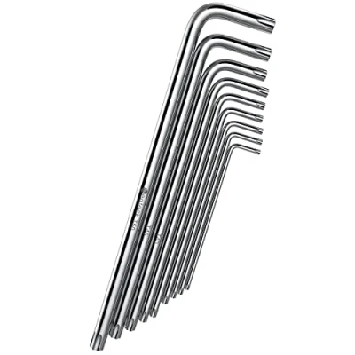 Image of Neoteck Torx Screwdriver Set 9 PCS Different Size Metric Star Security Key with T10 T15 T20 T25 T27 T30 T40 T45 T50 Electronics Repair Tool Kit for Home or Professional Maintenance