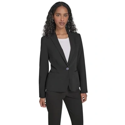 Image of Tommy Hilfiger Women&#039;s One Button Blazer, Black, 10