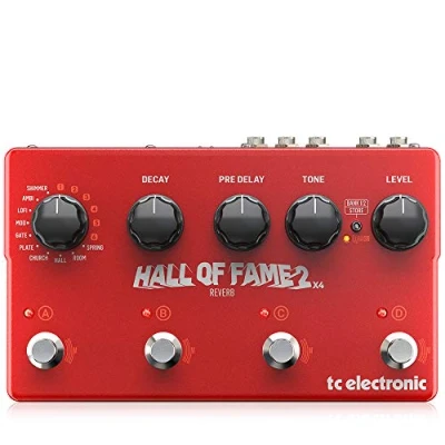 Image of TC Electronic HALL OF FAME 2 X4 Reverb Acclaimed Pedal Expanded with 4 MASH Switches, Shimmer and 8 Presets, Compatible PC Mac