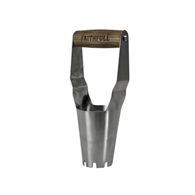 Image of Faithfull FAIPRESHBULB Prestige Bulb Planter Stainless Steel with Ash Handle