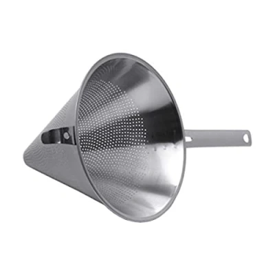 Image of Genware NEV 17518 Strainer, Stainless Steel, Conical, 6.3/4&quot;