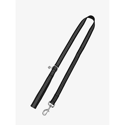 Image of LeMieux Henley Bungee Dog Lead in Black Outdoor Pet Everyday Walking Leash Soft Lined Comfort Grip and Shock Absorbent Large