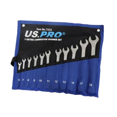 Image of US PRO Tools 11PC Metric Combination Spanner Wrench Set 6 14, 17, 19MM 7533